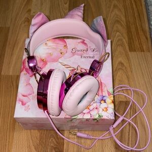 Eterna Pink Unicorn Kids Headphones